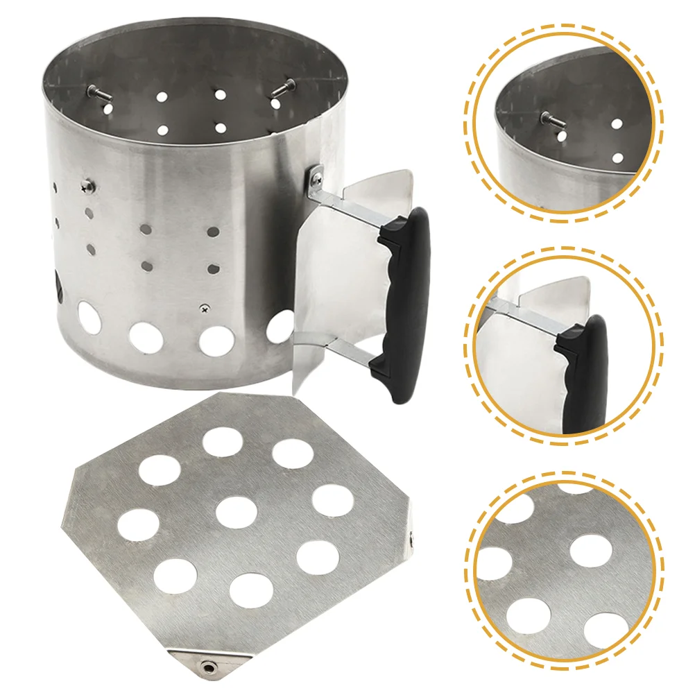 

1 Set Practical Grill Starter Charcoal Starter Charcoal Grill Accessory Chimney Starter Charcoal Holder