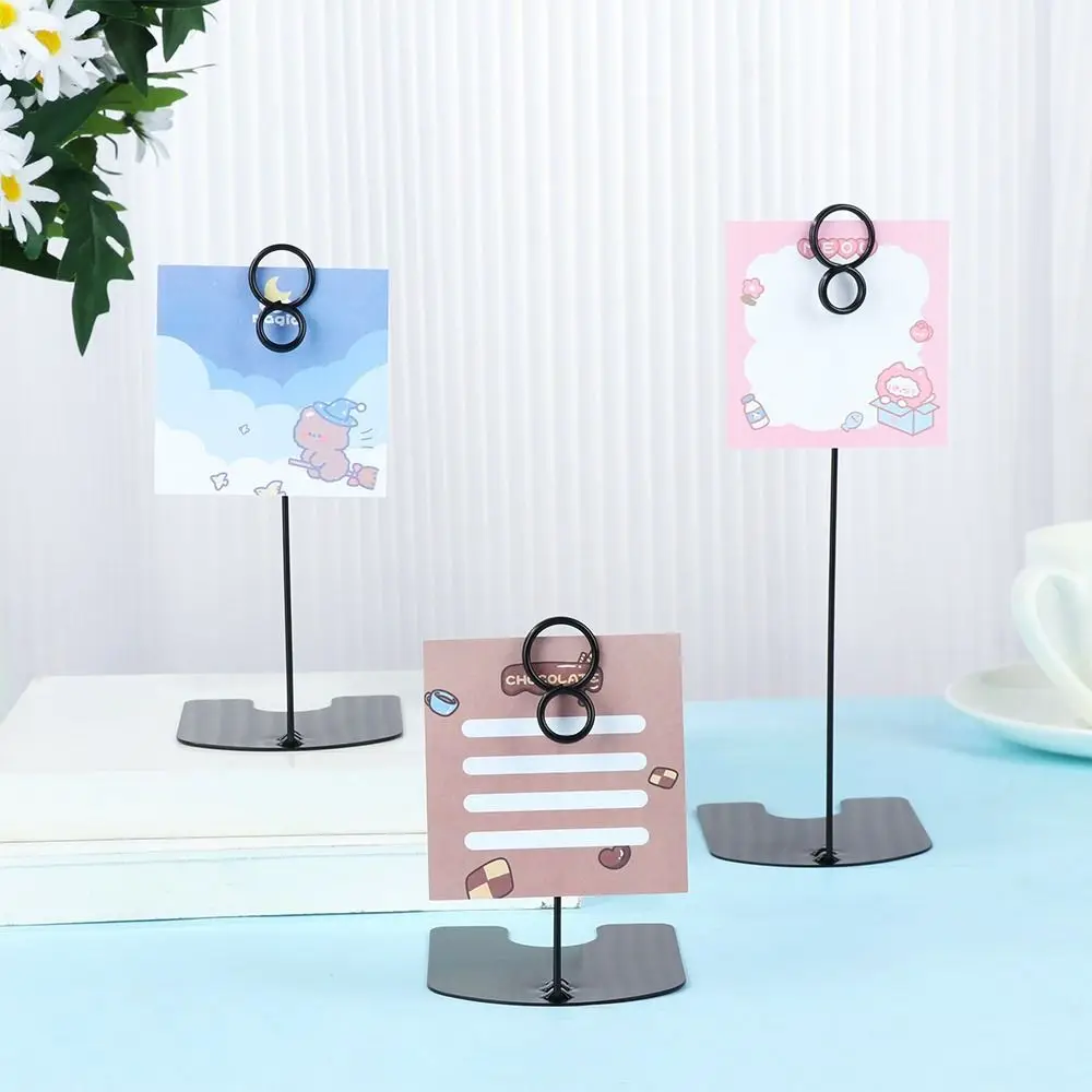 

2Pcs Concise Wedding 8/0 Shape Party Price Label Holder Table Number Stand Place Card Holder Paper Clamp