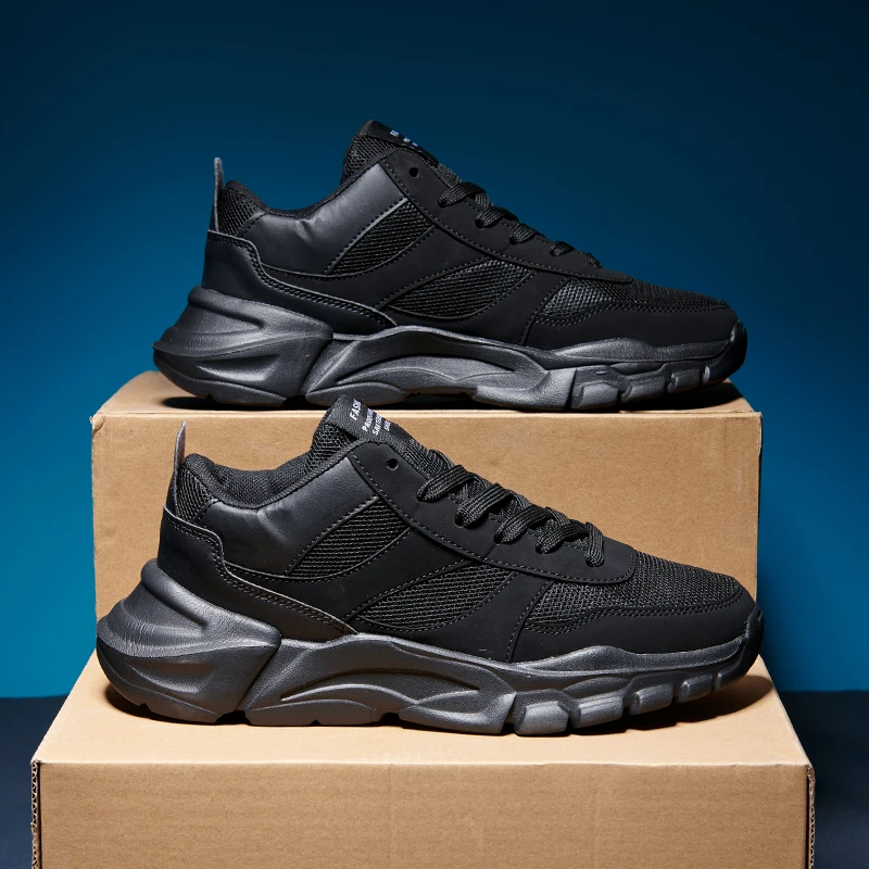 

Мужские весенне-осенние кожаные Прошитые сетчатые кроссовки большого размера, обувь для скалолазания, износостойкие Нескользящие уличные ...