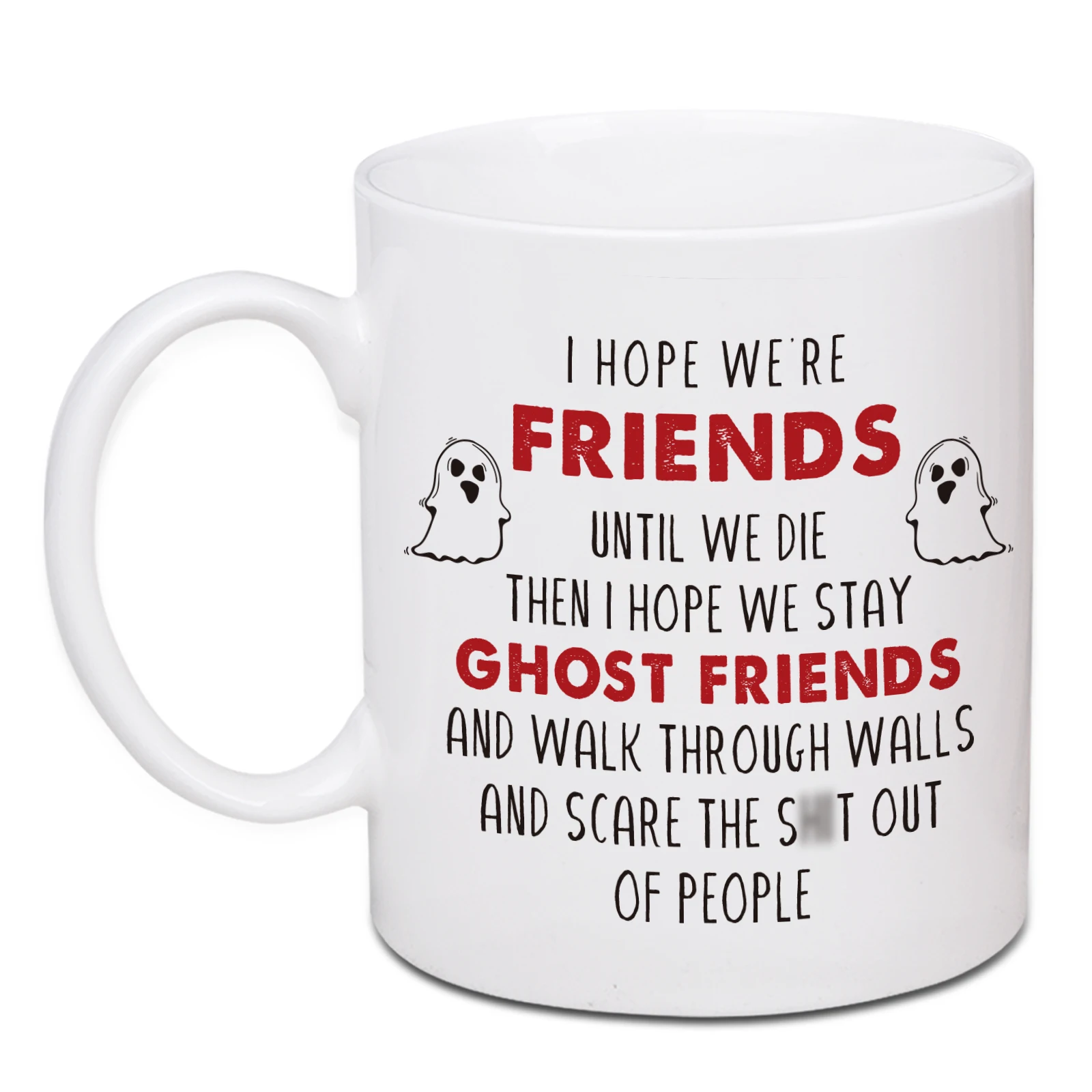 

Уникальные Белые керамические кофейные кружки и чашки от друзей к друзьям-призракам забавная кружка чай какао пивная чашка посуда для напи...