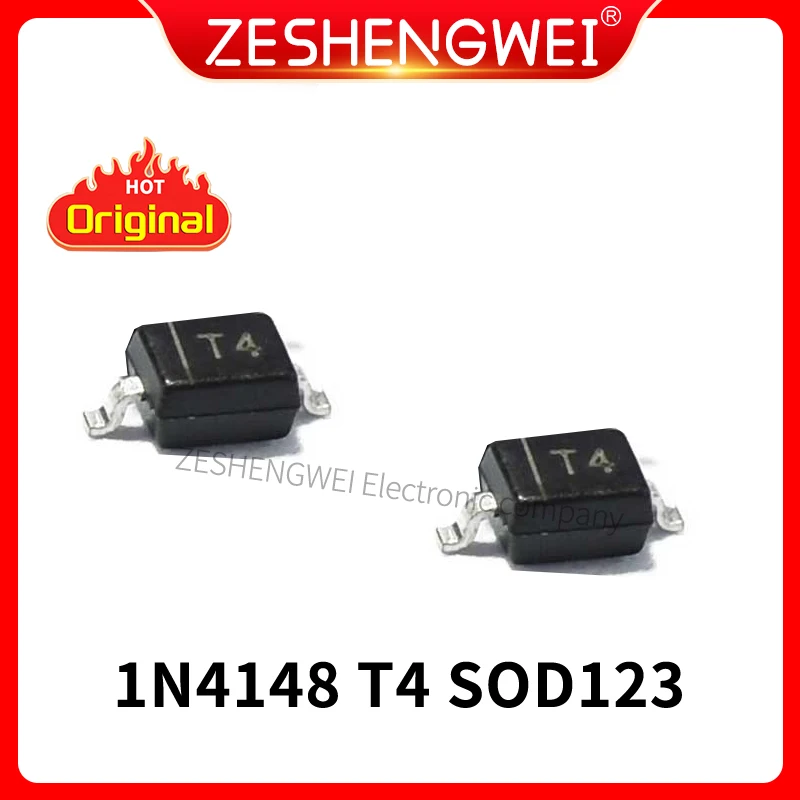 

100PCS 1N4148 SOD-123 Diode T4 1206 SMD SOD Switching 1N4148WS SOD123 IN4148 NEW