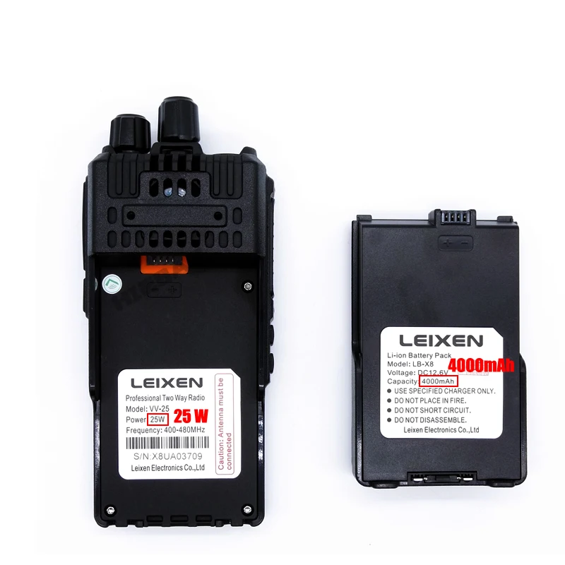 Фото LEIXEN VV-25 25 Вт UHF 400-480 МГц 16 каналов охотничья рация дальность действия 15 км 20 км №5