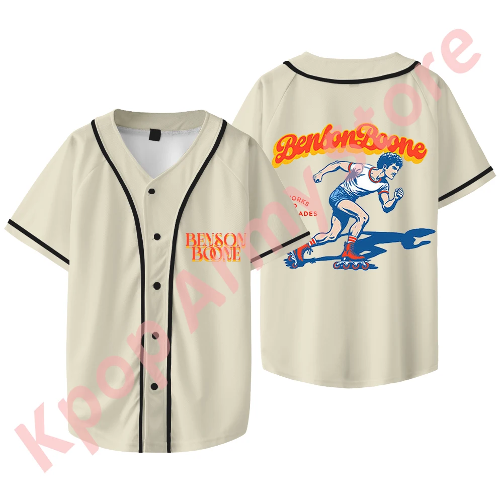 Benson Boone Rollerblading Tour Logo Merch Бейсбольная куртка Футболка Косплей Женщины Мужчины