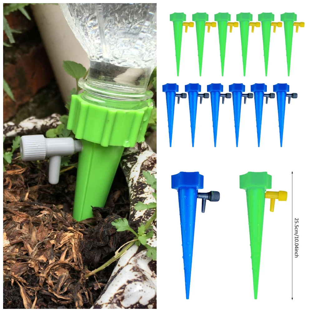 

12PCS Plant Waterer Self Watering Spike Devices Drip Irrigation System Plants Garden Watering System with Slow-Release Control