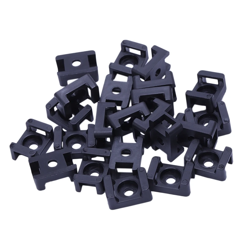 

Screw Bracket Mount Saddles Bases Cable Tie Bracket 23Mmx16mm 30 Units Black