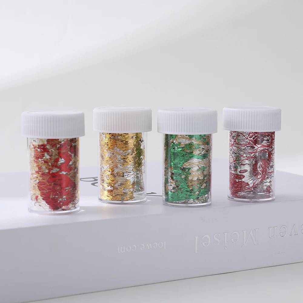 

1 Box Glitter Nail Art Foil Paper Makeup Jewelry Irregular Shiny Foil Leaf Gold Flakes Nails DIY Stickers Manicure Decorations