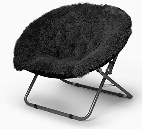 

Faux Fur Saucer Chair, Silver