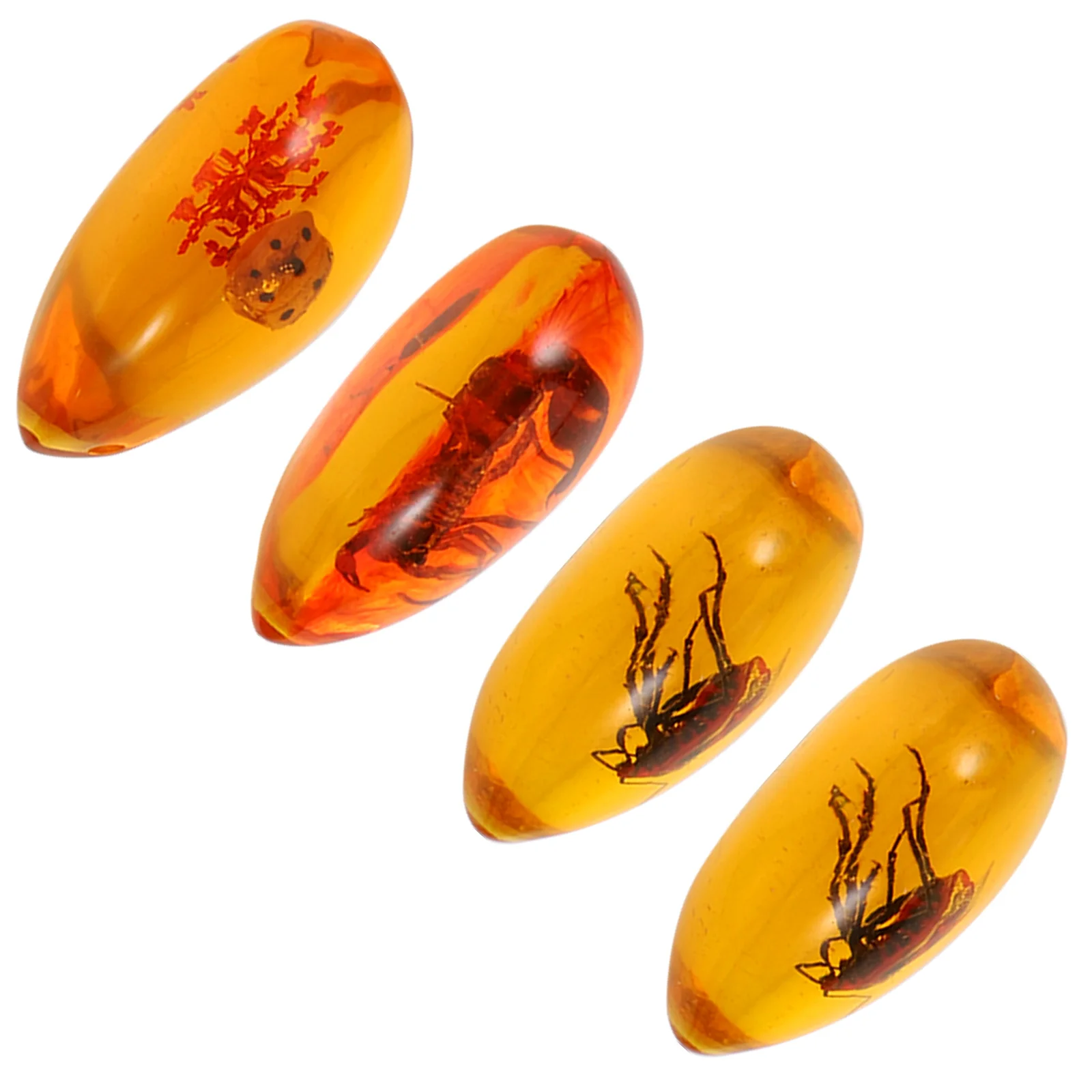 

4 Pcs Insect Amber Decoration Insects Pendants Bathroom Decorations for DIY Specimen with Crafting Resin Ornament Crafts