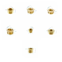 58 3 brass pipe fitting 14 38 12 34 1 bsp male to female thread bushing connector plumbing accessories