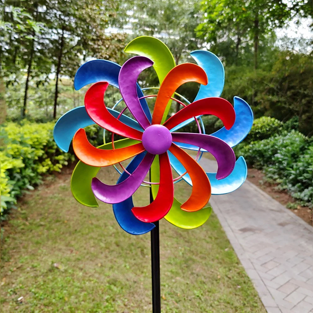 Rainbow Wind Spinners for Garden Decoration Outdoor