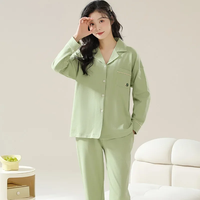 Tinefu одежда для сна из чистого хлопка с длинными рукавами женская милая свежая