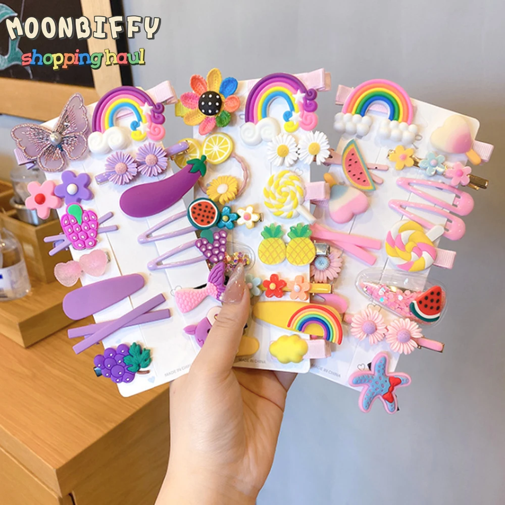 

1Set Cartoon Fruits Barrettes Children Girls Sweet Hairpins Fashion Headbands Hair Accessories Hair Clips For Kid Headdress