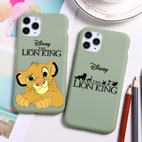 disney lion king simba phone case for iphone 13 12 11 pro max mini xs 8 7 6 6s plus x se 2020 xr candy green silicone cover