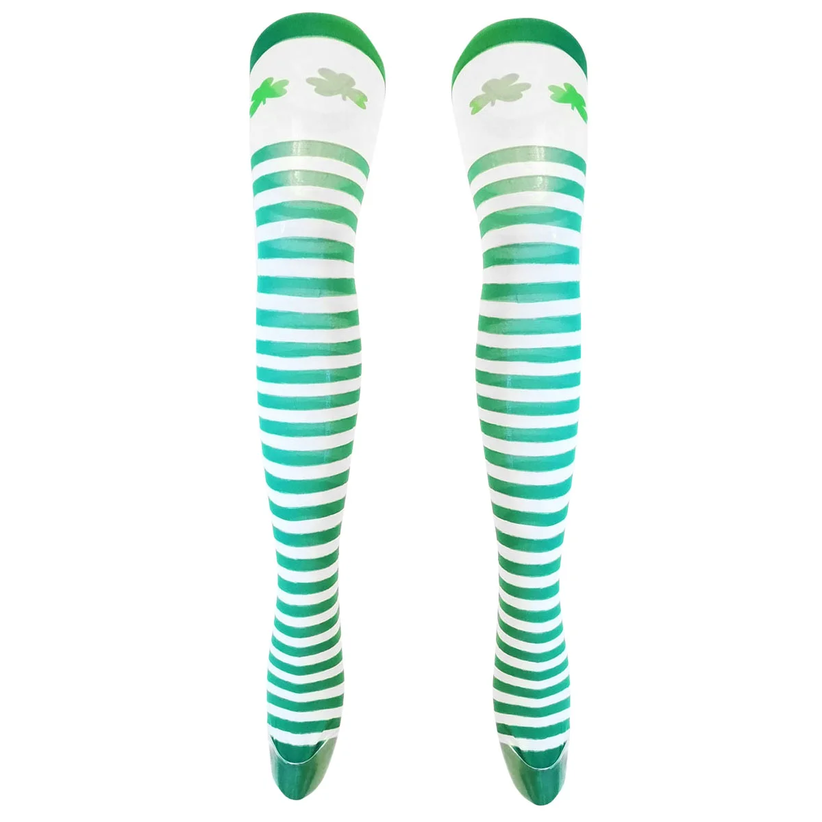 

Day Socks Patricks High St Shamrock Knee Thigh Women Patrick S Decorations Accessory Stripe Stockings