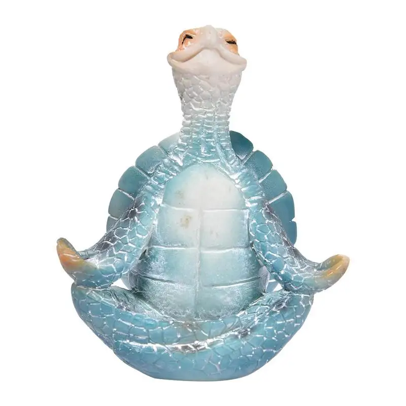 

Meditation Sea Turtle Statue Zen Yoga Garden Statue Decorative Collectible For Fairy Garden Home Patio Deck Porch Yard Art