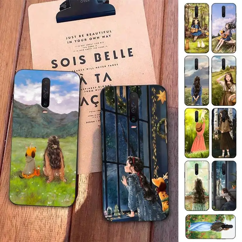 

Scenery Girl Phone Case For Redmi 5 6 7 8 9 10 plus pro 6 7 8 9 A GO K20 K30 K40 pro plus F3 Fundas