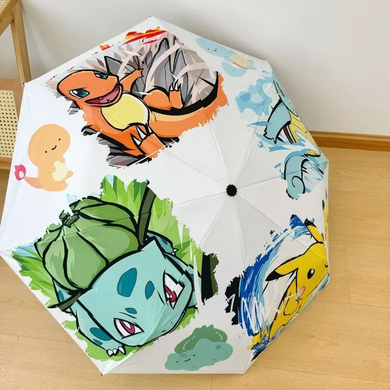 Полностью автоматический зонт Pokemon Little Four с милым принтом эльфа защита от дождя