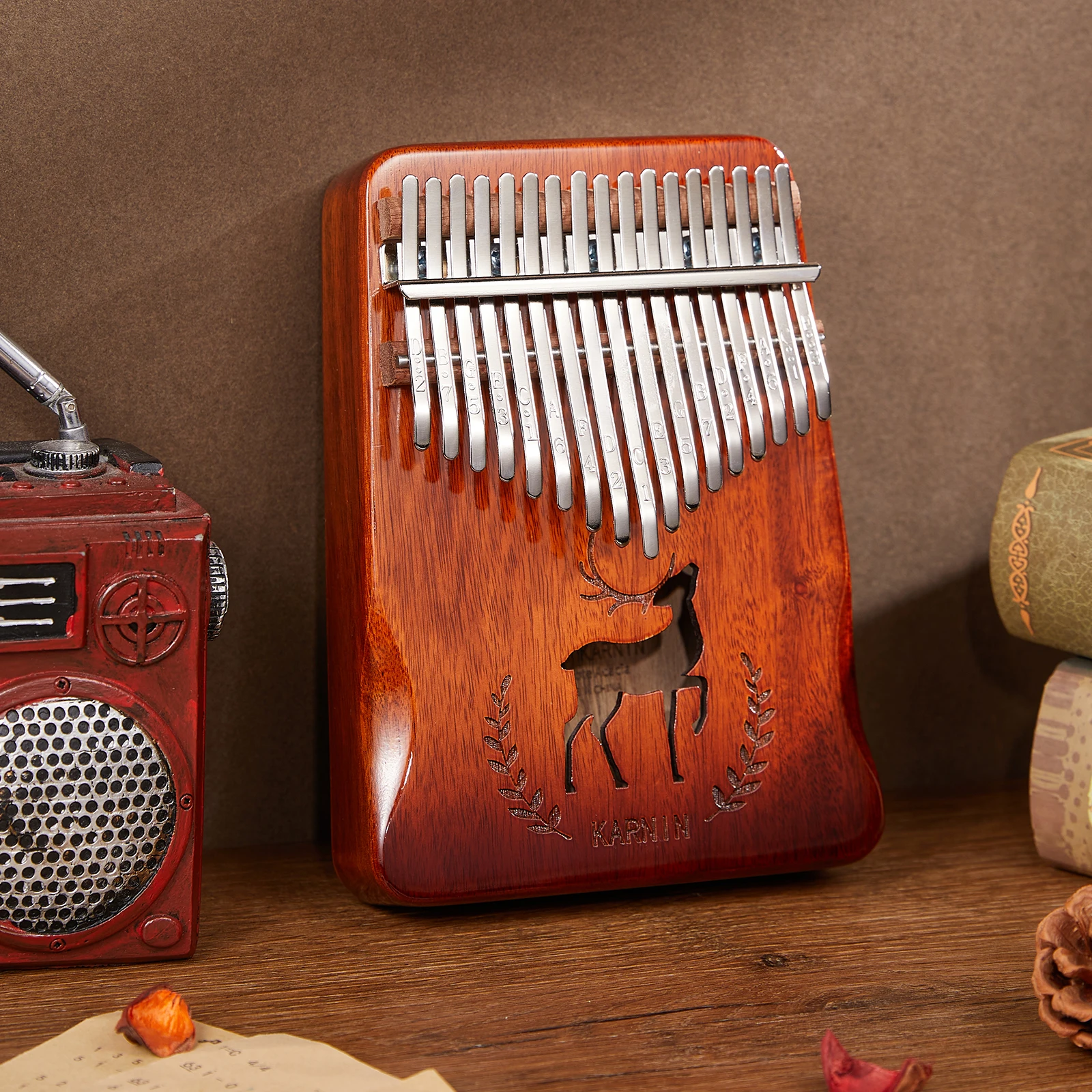 17 клавиш Kalimba большой палец фортепиано премиум качество деревянные африканские