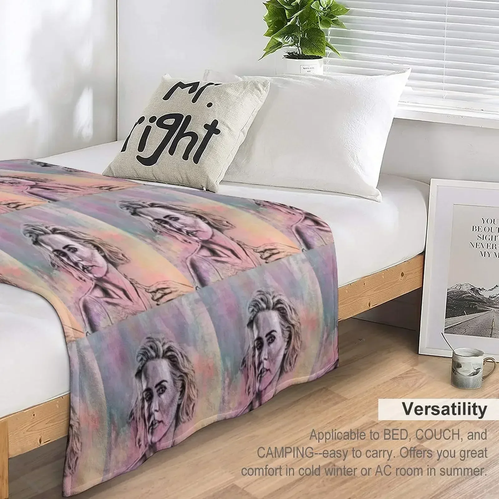 Одеяло с портретом Сары Полсона для дивана индивидуальный подарок роскошные