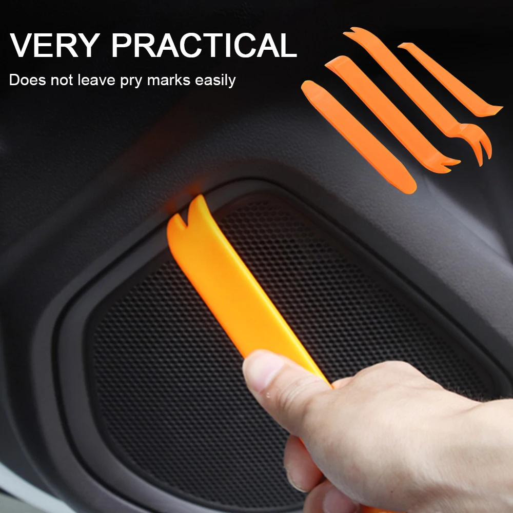 

4pcs Car Removal Tool Car Radio Door Clip Panel Trim Dash Auto Radio Removal Pry Tool Automobile Tools Interior Disassemble Kit