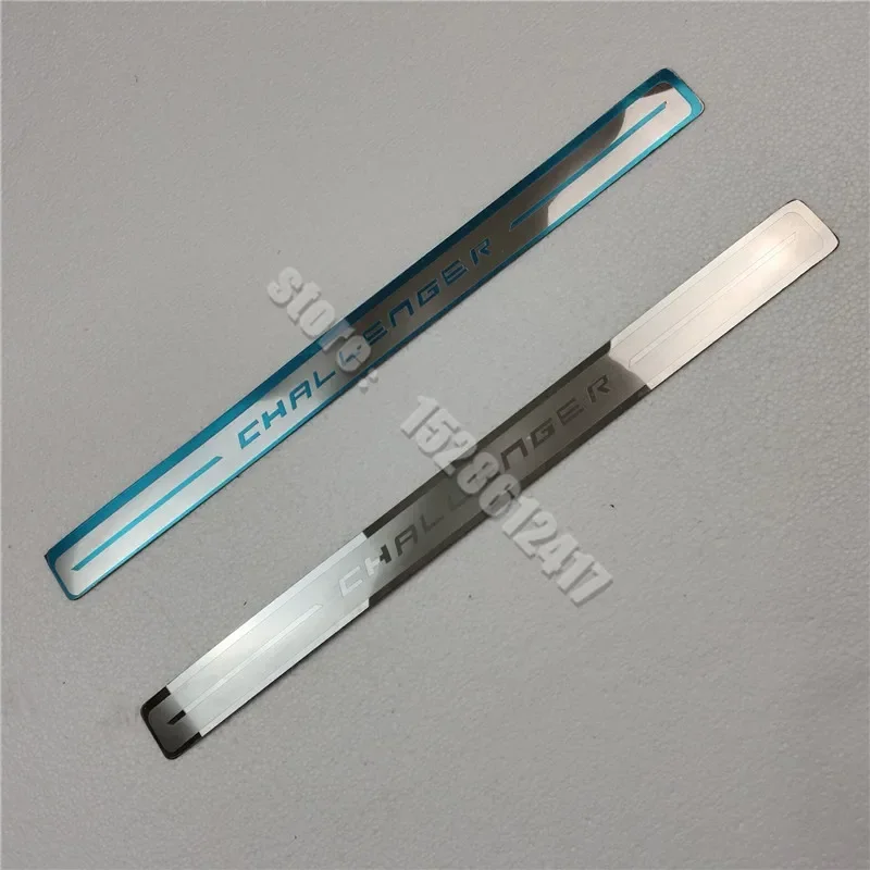 

Для DODGE CHALLENGER 2009 2010 ~ 2020 накладка на порог из нержавеющей стали, защита педали, автомобильные аксессуары