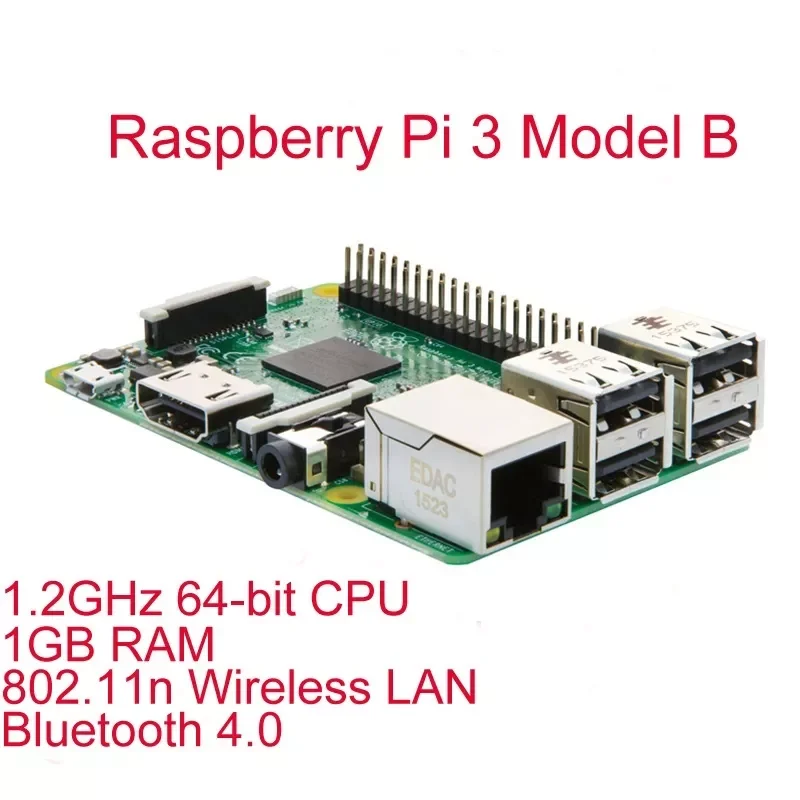 

Original Raspberry Pi 3 Model B RPI 3 with 1GB LPDDR2 BCM2837 Quad-Core Ras PI3 B,PI 3B,PI 3 B with WiFi&Bluetooth