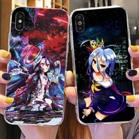 lvtlv no game no life phone case for iphone 11 12 13 mini pro max 8 7 6 6s plus x 5 se 2020 xr xs case shell