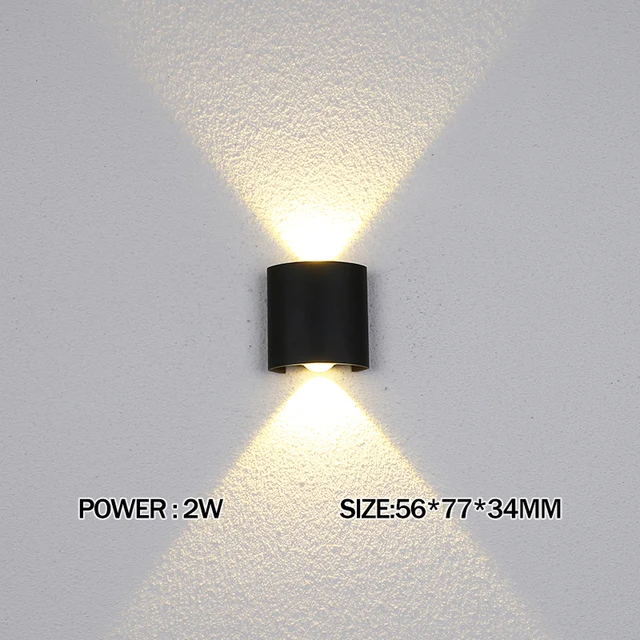 

EE LED настенный светильник алюминиевый IP65 2Вт теплый белый