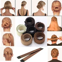 2023 new hair curler tool women diy hair styling bun maker fashion french twist tools girl portable headwear