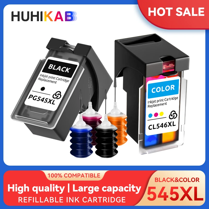 Фото Многоразовый совместимый картридж с чернилами 545XL 546XL 545 546 XL для Canon PG545 CL546 PG-545 Pixma MG3050 2550 2450 2550S 2950 MX495 №1
