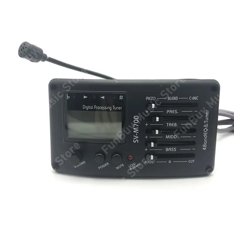 SV-M700 4-Полосная Акустическая гитара EQ эквалайзер с тюнером и
