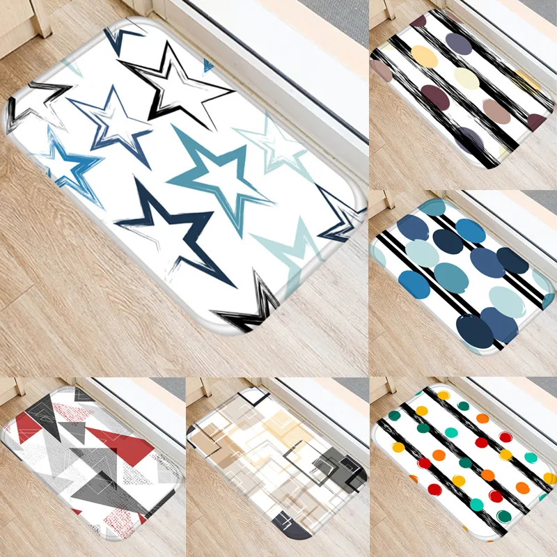 

Геометрический Коврик Aquarelle граффити художественная роспись фланелевые напольные коврики нескользящие для ванной кухни спальни Уличные д...