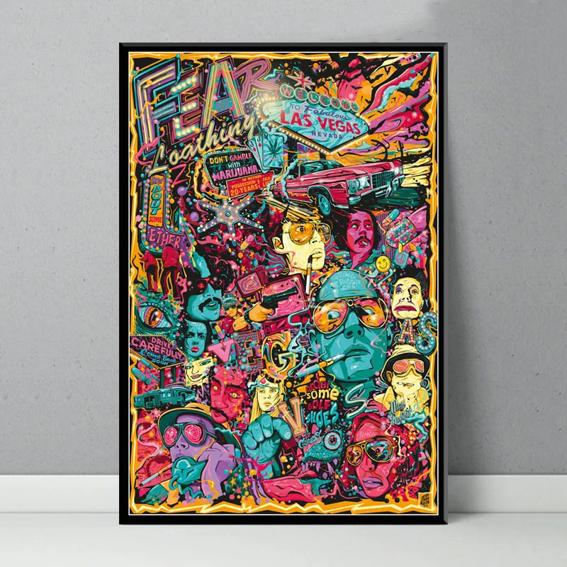 

Fear And Loathing in Las Vegas Classic Movie vintage decor Picture Canvas Painting decorations for home decor Affiche