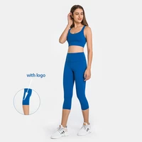 ladies seamless sexy band logo high waist stretch yoga pants breathable soft waxy street sports fitness training leggings