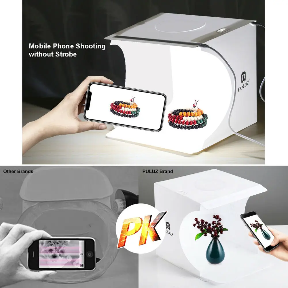 20 см LED Light Box ing Cube для фотографии Photo Studio + 6 фонов | Электроника