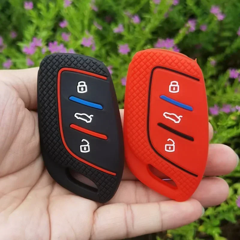 Силиконовый чехол для ключа с 3 кнопками MG 4 2023 Mg4 Ev HS GT ZS EV ZX MG5 MG6 Roewe RX3 RX5 RX8 ERX5 I6 I5