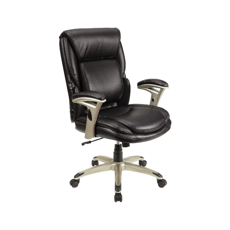 

Serta Infinite Lumbar Support, High-Back Office Chair, Black Bonded Leather