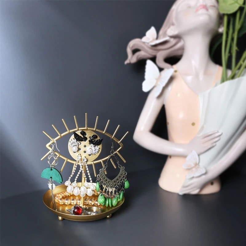 

124A Eye Jewelry Stand Display Stand Dresser Ornament Storage Ornament Necklace Earrings Ring Hair Accessories Jewelry Box