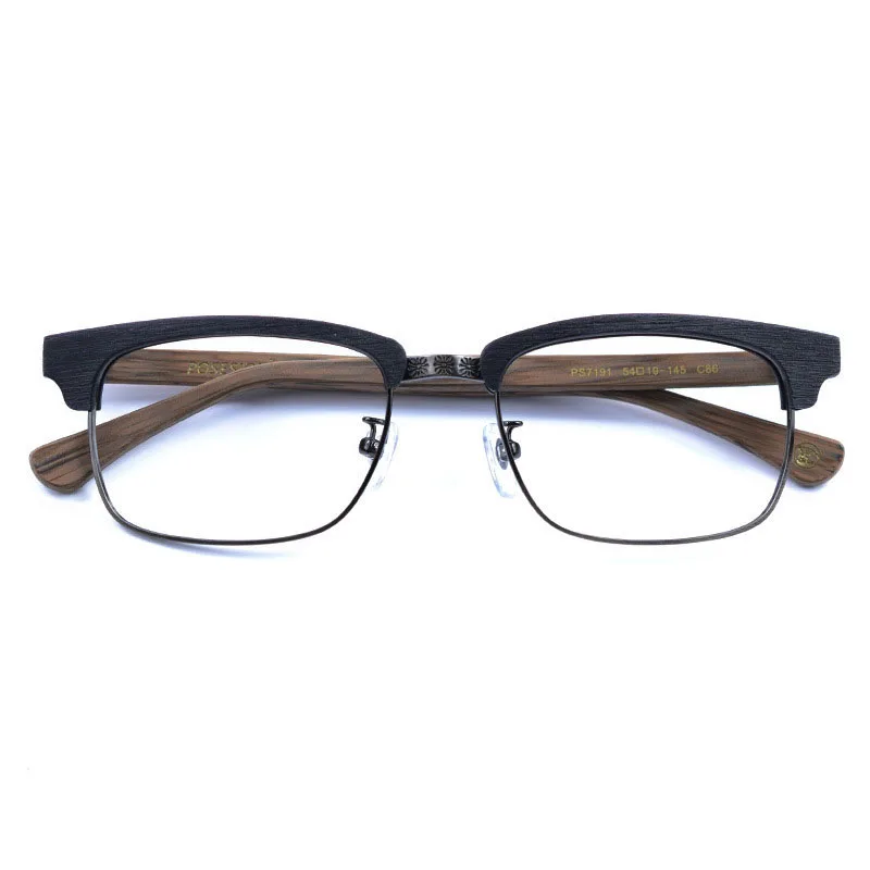 

2023 Japan Style Square Big Size Retro Optical Eyeglass Frames For Men Wood Grain Acetate Handmade Reading Glasses Frame Eyewear