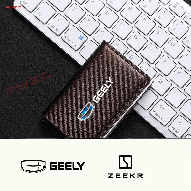 Чехол-держатель для карт из углеродного волокна мужские кошельки черная