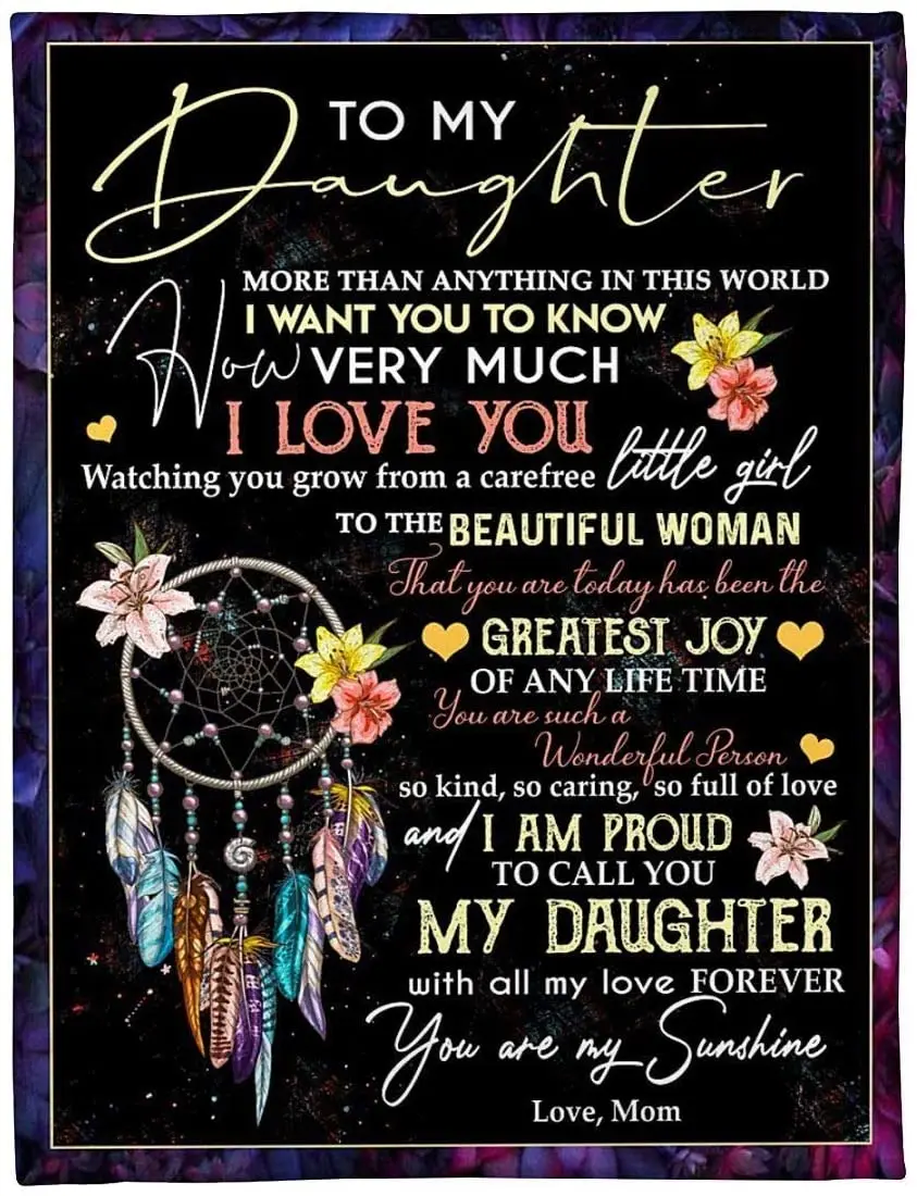 

Personalized Catcher to My Daughter Blanket from Mom Mother How Very Much I Love You Blanket Customized Plush Or Blanket Gift