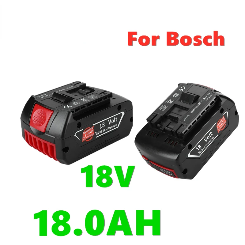 

Высококачественная аккумуляторная литий-ионная батарея 18 в 18000 мАч для Bosch 18 в, резервная портативная запасная батарея BAT609, Световой индикат...