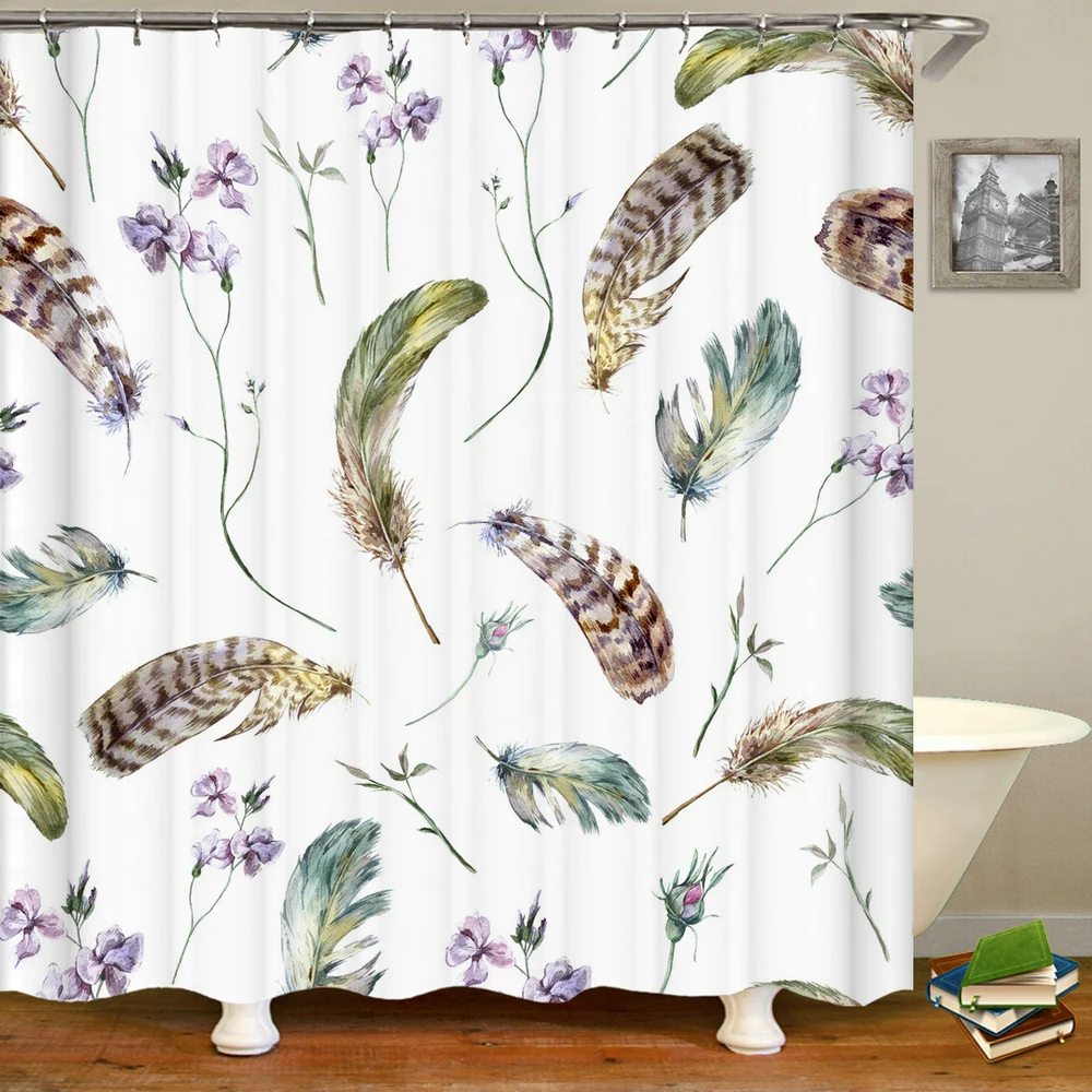 

Curtain Home Decor Aesthetic Floral Pattern Shower Bathroom Kitchen Waterproof Curtain Modern Minimalist Decorative Partition