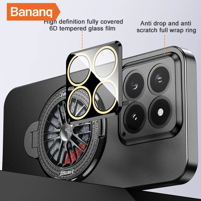 Bananq вращающийся на 360 ° гироскоп Магнитный чехол-кронштейн для Xiaomi 14 сверхпрочный