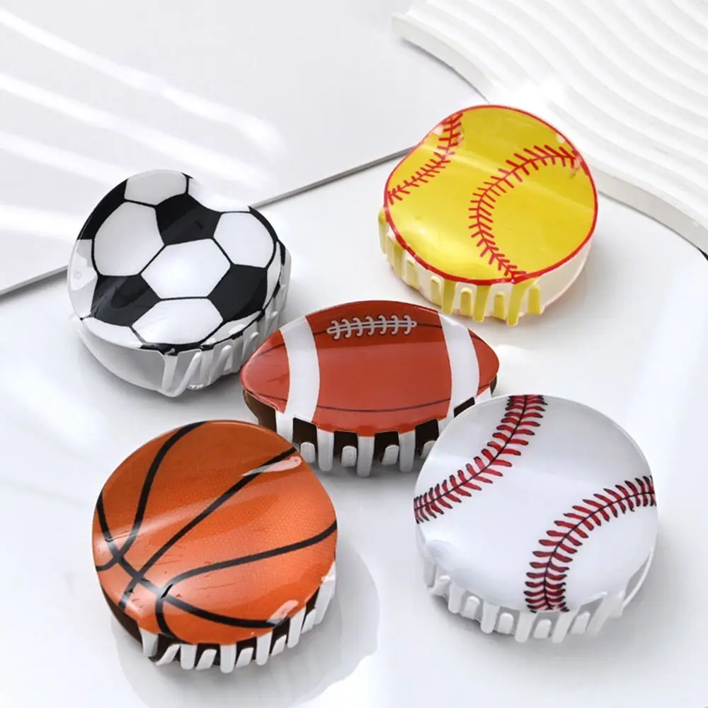 

Rugby Basketball Football Hair Claw Fashion Softball Hair Clip Acrylic Headwear Travel