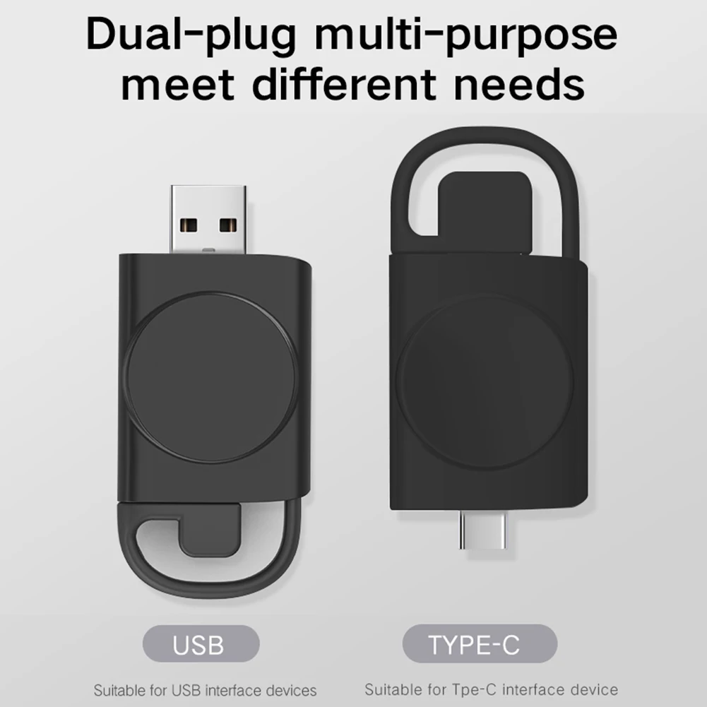 Магнитное зарядное устройство Mini USB Type-C с двумя портами портативная беспроводная
