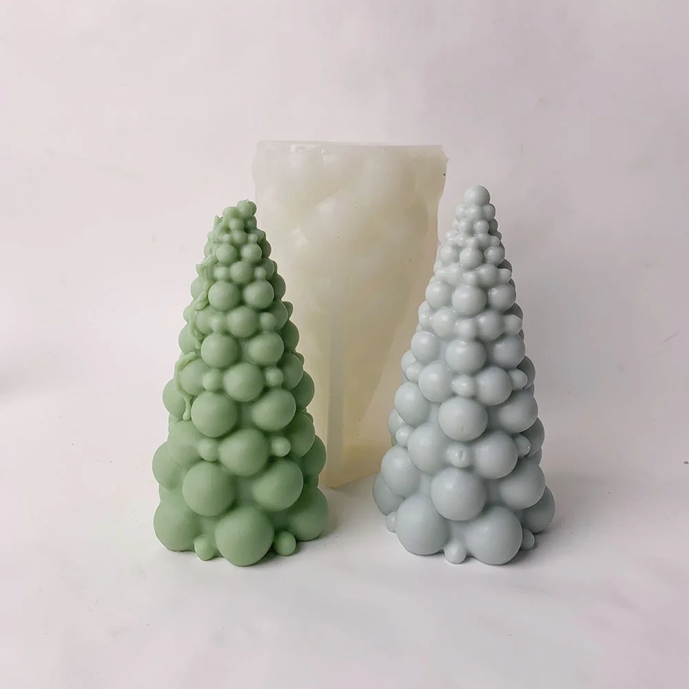 Новая силиконовая 3D форма в виде пузырьков для рождественской елки свечи