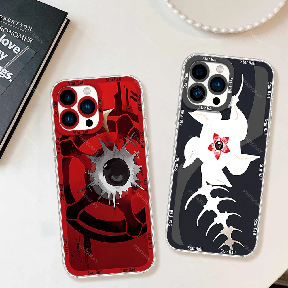 Game Honkai Star Rail Same Style Role Boothill Phone Case for iPhone 12 11 13 14 15 16 Max Pro Plus Transparent Bezel Cover