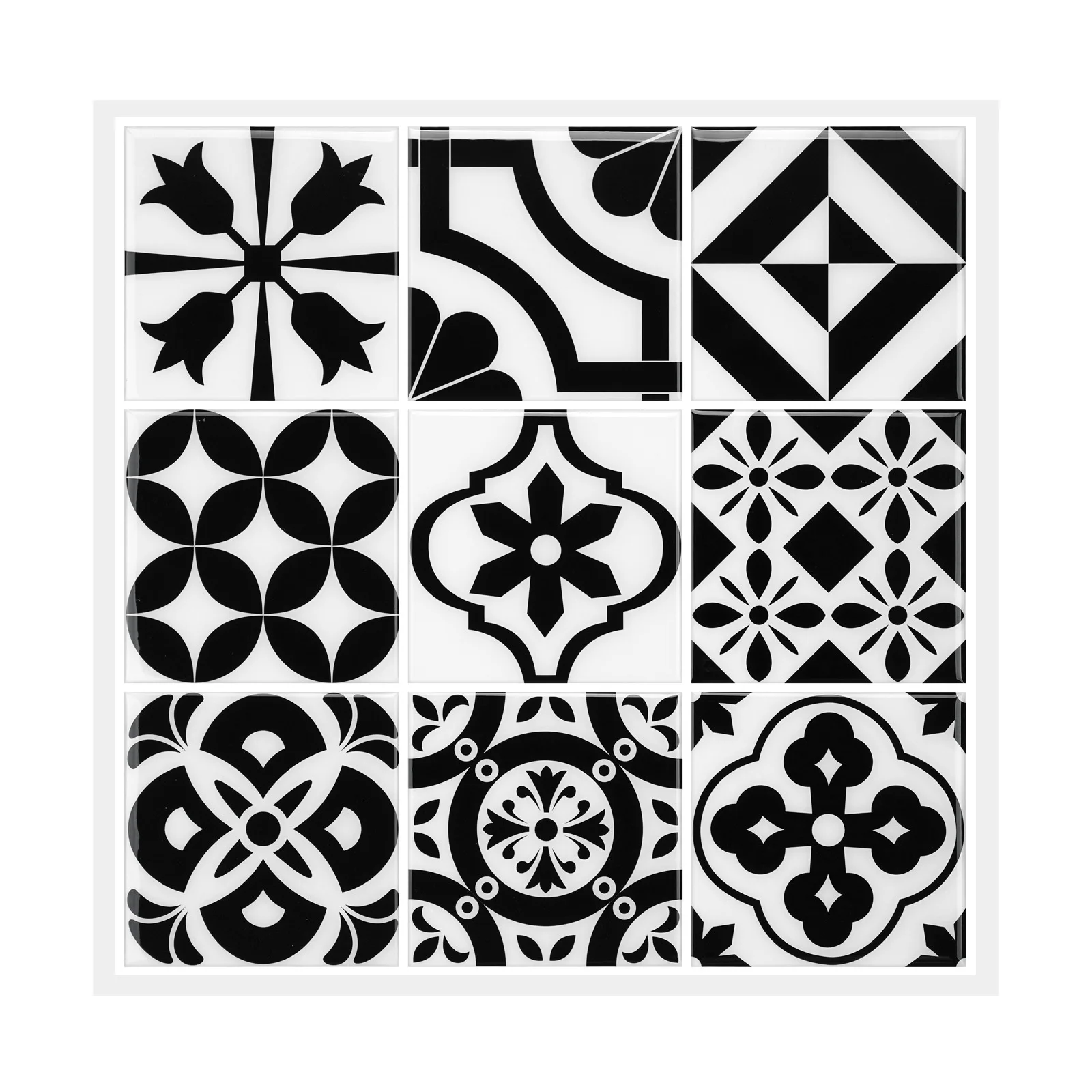 

PVC 3D Art Flower Wall Sticker Crystal Epoxy Wall Sticker Bathroom Wall Sticker Kitchen Wallpaper Oil Resistant