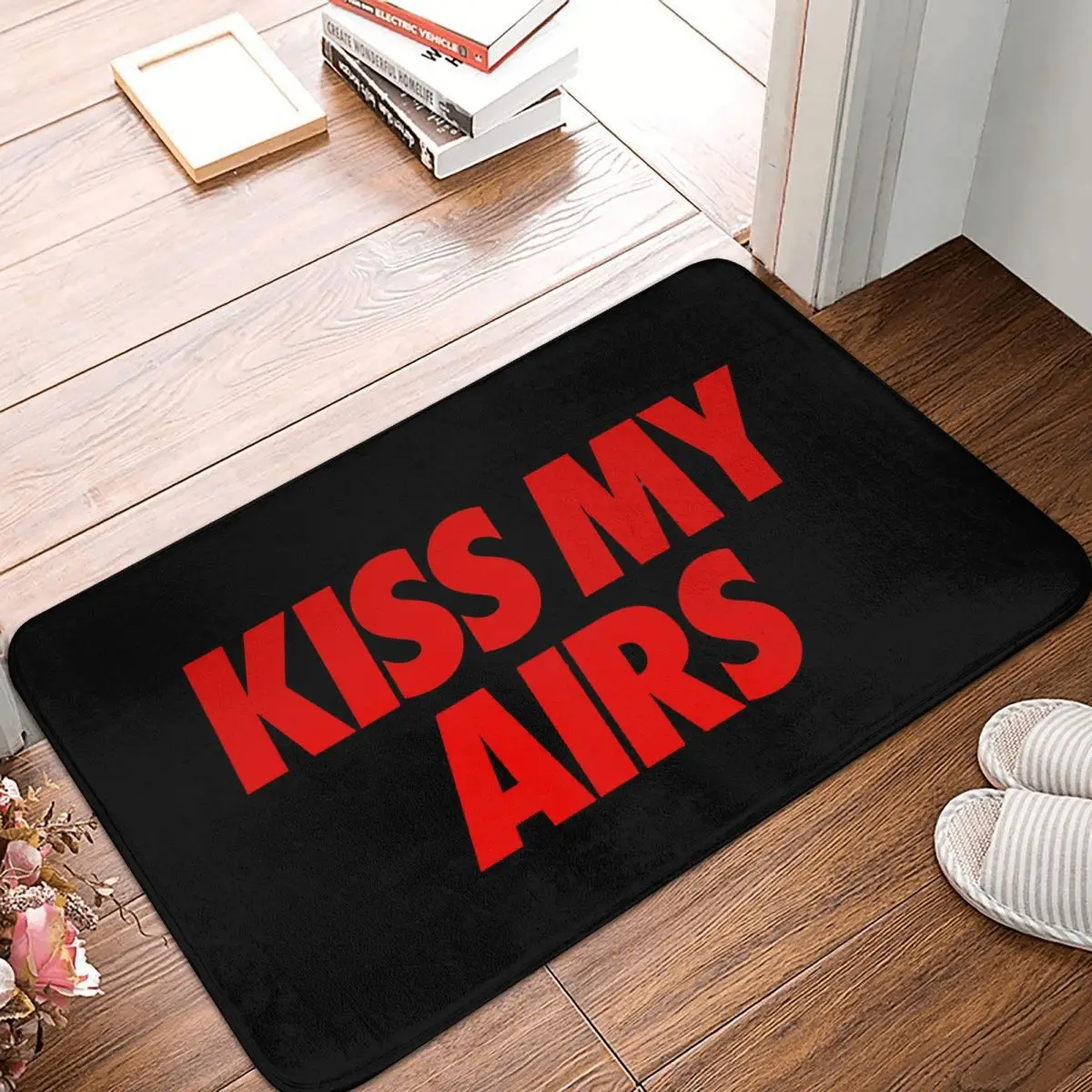 

Kiss My Airs Bathroom Non-Slip Carpet RED Flannel Mat Entrance Door Doormat Home Decoration Rug